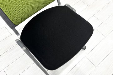 【4脚セット】 ウチダ ミーティングチェア 中古オフィスチェア パイプ椅子 内田洋行 スタッキングチェア 中古オフィス家具 MX-52の画像