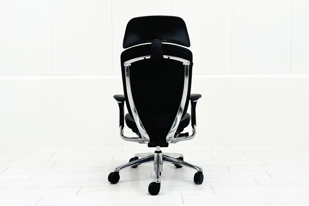 コンテッサチェア オカムラ ブラック 総革張り | 中古オフィス家具専門