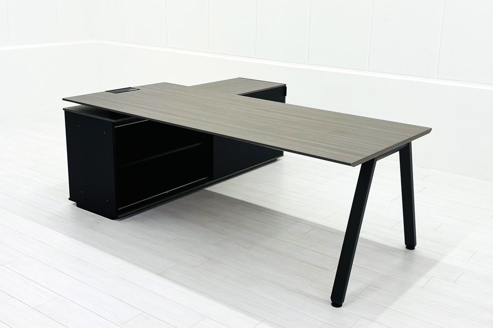 イトーキ アフィーノ 中古 L型デスク エグゼクティブデスク 役員用デスク 社長 役員机 中古オフィス家具 2100/1810/720の画像