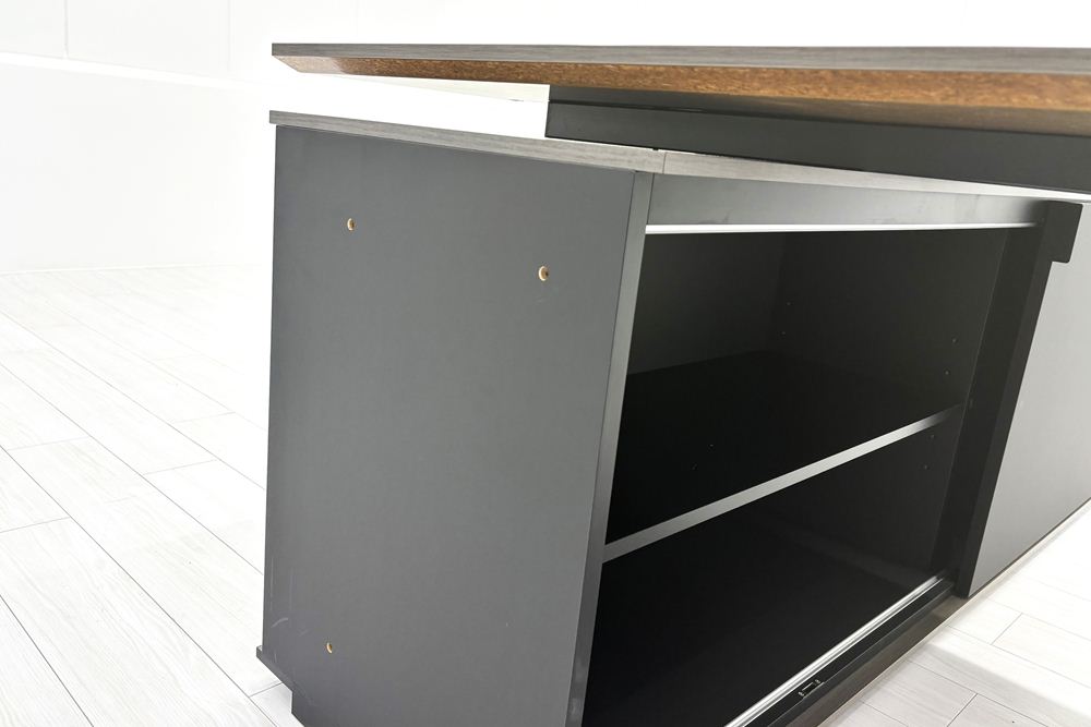 イトーキ アフィーノ 中古 L型デスク エグゼクティブデスク 役員用デスク 社長 役員机 中古オフィス家具 2100/1810/720の画像