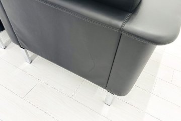 オカムラ 中古 応接セット 【4点セット】 OKAMURA 応接家具 レザー 応接ソファ 応接ソファー 中古オフィス家具の画像