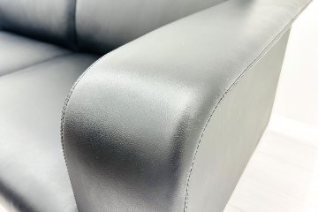 オカムラ 中古 応接セット 【4点セット】 OKAMURA 応接家具 レザー 応接ソファ 応接ソファー 中古オフィス家具の画像