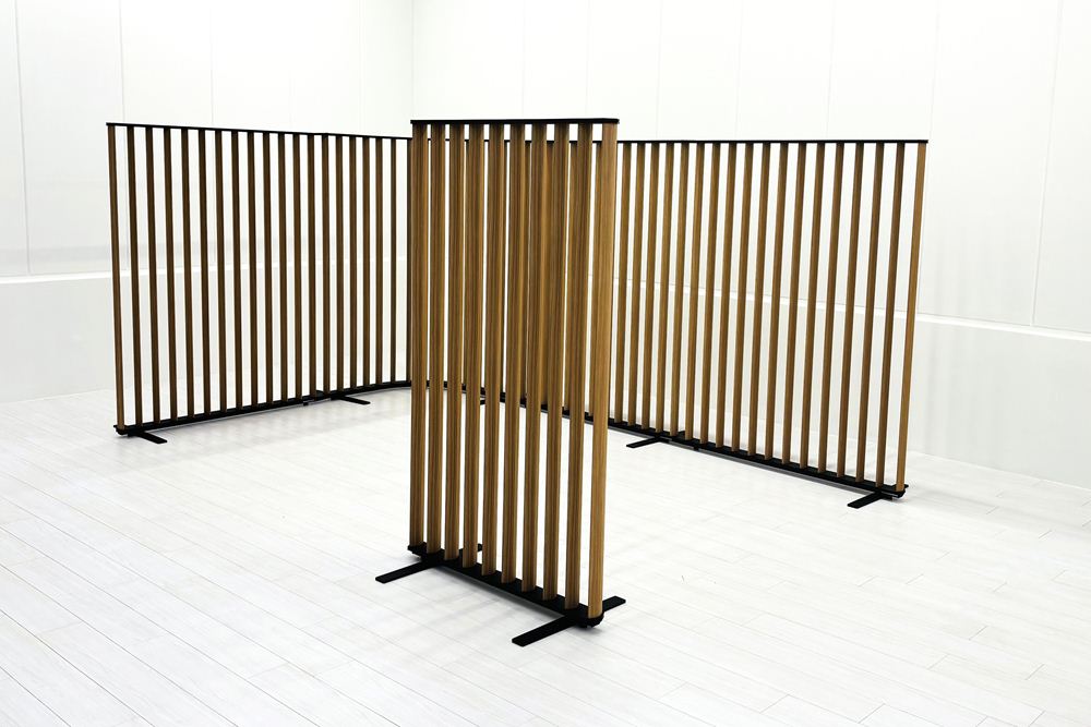 コクヨ ストライプル 中古 【5枚セット】 パーテーション ルーバースクリーン 間仕切り ウッドタイプ stripelの画像