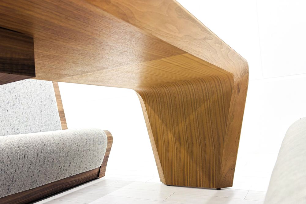 201° 【3点セット】LTL - SOFA ハイバックベンチ LTL - DESK ミーティングテーブル 中古 中古オフィス家具の画像