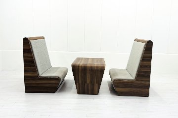 201° 【3点セット】LTL - SOFA ハイバックベンチ LTL - DESK ミーティングテーブル 中古 中古オフィス家具の画像
