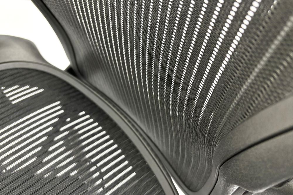 Herman Miller Aeron Chairs アーロンチェア 中古 Bサイズ フル装備 ハーマンミラー 中古オフィス家具 肘ダイヤル シリンダー交換済みの画像