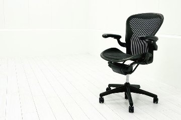 Herman Miller Aeron Chairs アーロンチェア 中古 Bサイズ フル装備 ハーマンミラー 中古オフィス家具 肘ダイヤル シリンダー交換済みの画像