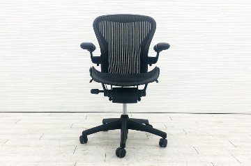 アーロンチェア 中古 Bサイズ フル装備 ハーマンミラー Herman Miller Aeron Chairs 中古オフィス家具 肘レバー シリンダー交換済みの画像