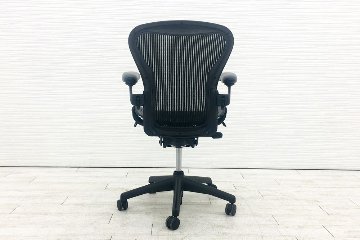 アーロンチェア 中古 Bサイズ フル装備 ハーマンミラー Herman Miller Aeron Chairs 中古オフィス家具 肘レバー シリンダー交換済みの画像