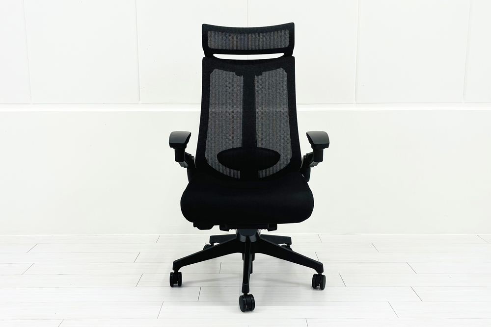 イトーキ アクトチェア 2023年製 中古 エクストラハイバック Act 事務椅子 ITOKI 中古オフィス家具 ブラックの画像