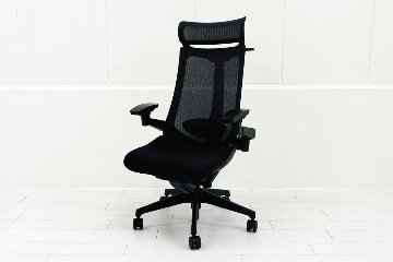 イトーキ アクトチェア 2023年製 中古 エクストラハイバック Act 事務椅子 ITOKI 中古オフィス家具 ブラックの画像