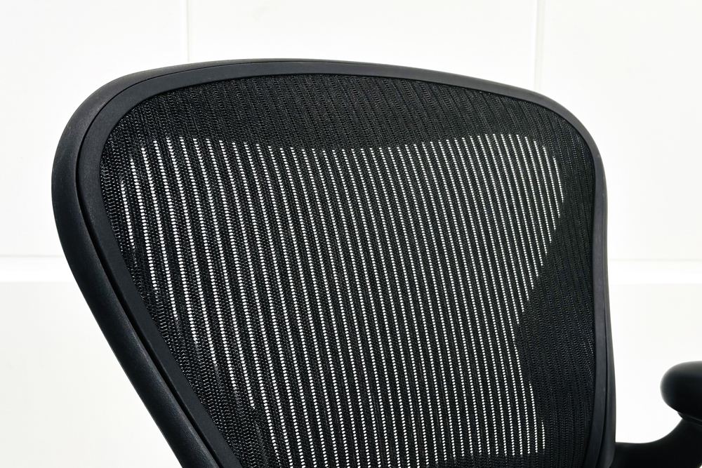 【消耗パーツ交換】 Herman Miller Aeron Chairs アーロンチェア 中古 Bサイズ フル装備 ハーマンミラー ランバーサポート 中古オフィス家具 肘レバータイプの画像