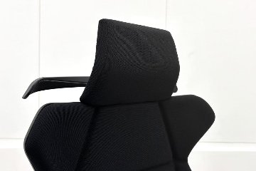 イトーキ フリップフラップチェア 2019年製 中古 エクストラハイバック 事務椅子 ITOKI FLIP FLAP 中古オフィス家具 ブラックの画像