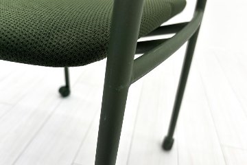 ミーティングチェア コクヨ エニーシリーズ 【4脚セット】 中古 ネスティングチェア 会議椅子 中古オフィス家具 多目的チェア グリーンの画像