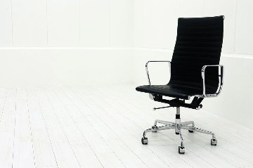 【リプロダクト品】 アルミナムチェア 中古 エグゼクティブチェア レザー ブラックの画像