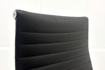 【リプロダクト品】 アルミナムチェア 中古 エグゼクティブチェア レザー ブラックの画像