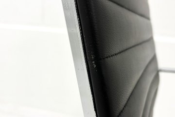 【リプロダクト品】 アルミナムチェア 中古 エグゼクティブチェア レザー ブラックの画像