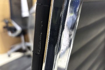 【リプロダクト品】 アルミナムチェア 中古 エグゼクティブチェア レザー ブラックの画像