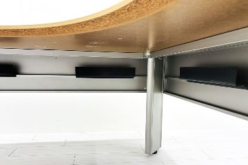 イトーキ 中古 L型デスク L字デスク 角テーブル L型机 L字机 中古オフィス家具 1600/1200/720 右ラウンドの画像