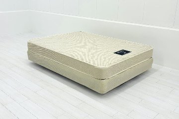 【土浦市倉庫引き取り限定】 セミダブル シモンズ ベッド 中古 展示品 幅1400mm SIMMONS ビューティーレスト 中古オフィス家具 1400/1950/460の画像