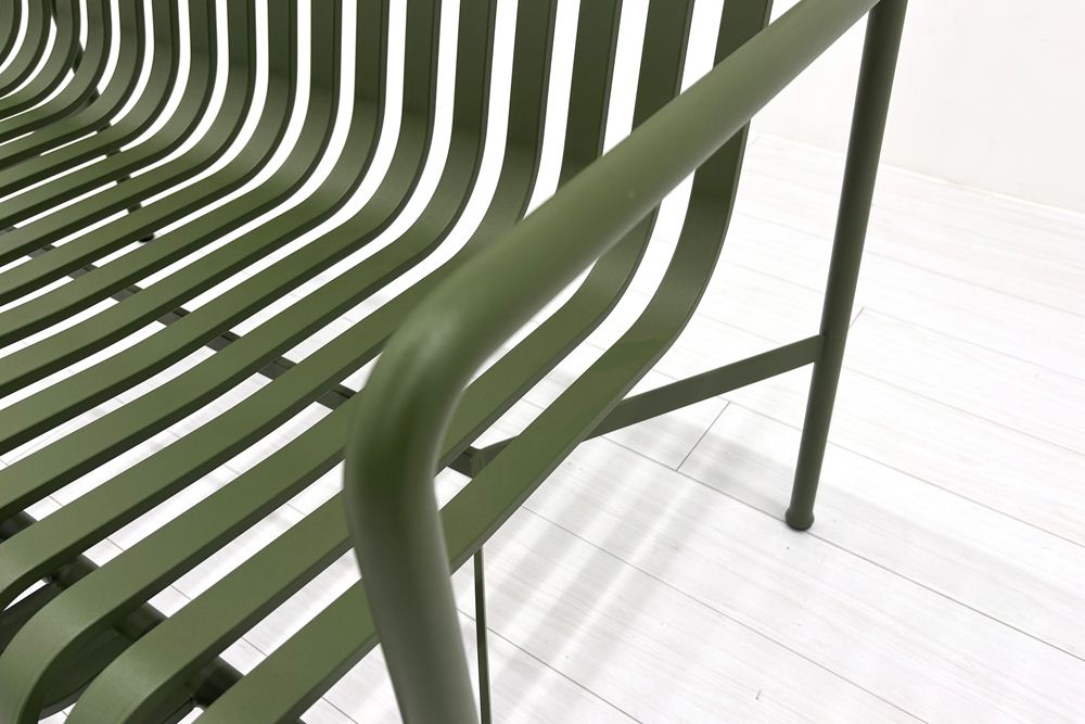 HAY PALISSADE DINING BENCH ヘイ パリセイド ダイニングベンチ 中古 中古オフィス家具 オリーブ 1280/700/800の画像