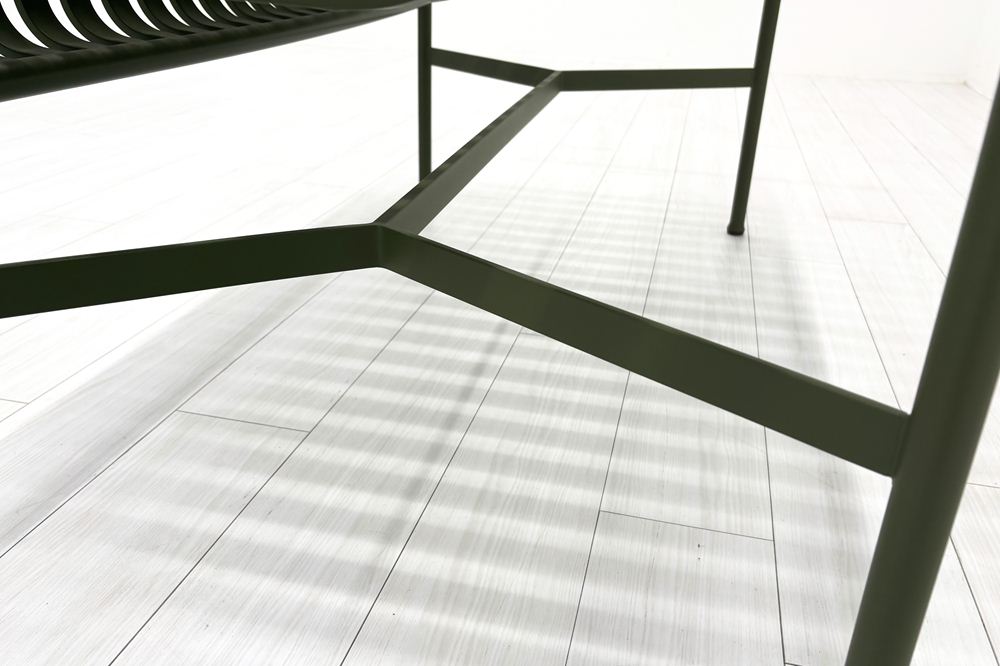 HAY PALISSADE DINING BENCH ヘイ パリセイド ダイニングベンチ 中古 中古オフィス家具 オリーブ 1280/700/800の画像