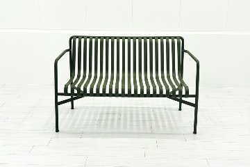 HAY PALISSADE DINING BENCH ヘイ パリセイド ダイニングベンチ 中古 中古オフィス家具 オリーブ 1280/700/800の画像