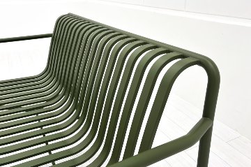 HAY PALISSADE DINING BENCH ヘイ パリセイド ダイニングベンチ 中古 中古オフィス家具 オリーブ 1280/700/800の画像