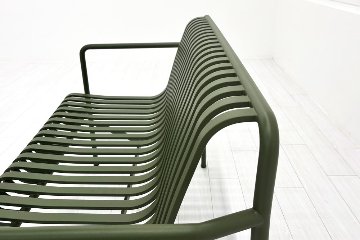 HAY PALISSADE DINING BENCH ヘイ パリセイド ダイニングベンチ 中古 中古オフィス家具 オリーブ 1280/700/800の画像
