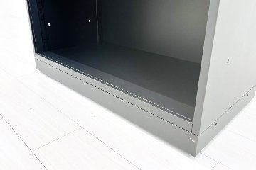エスキャビネット イトーキ オープン書庫 スチール書庫 中古 スチール ブラック 中古オフィス家具 900/450/1130の画像