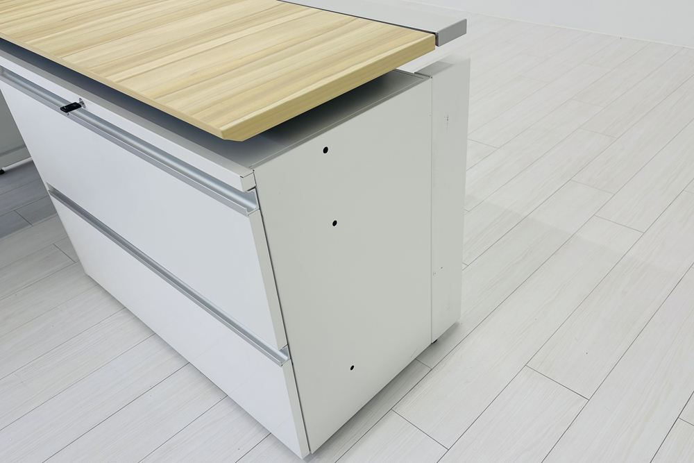 コクヨ サイビ L型デスク 中古 エグゼクティブデスク マネージメントデスク 中古オフィス家具 2000/2000/720の画像