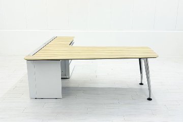 コクヨ サイビ L型デスク 中古 エグゼクティブデスク マネージメントデスク 中古オフィス家具 2000/2000/720の画像