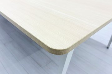 ウチダ レムナ 大型会議テーブル 中古 ミーティングテーブル 大型会議机 中古オフィス家具 メープル天板 3600/1200/720の画像