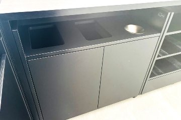 DAYS OFFICE コクヨ デイズオフィス ビッグカウンター L型 中古 ローカウンター チェア やぐら 照明付 中古オフィス家具 3160/2260の画像