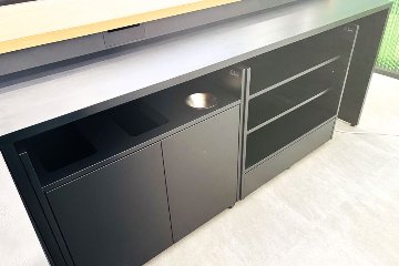 DAYS OFFICE コクヨ デイズオフィス ビッグカウンター L型 中古 ローカウンター チェア やぐら 照明付 中古オフィス家具 3160/2260の画像