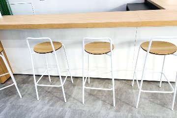 DAYS OFFICE コクヨ デイズオフィス ビッグカウンター L型 中古 ローカウンター チェア やぐら 照明付 中古オフィス家具 3160/2260の画像