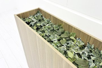 イトーキ プラントボックス ハイタイプ 造花付き 中古 フェイクグリーン 間地切り 中古オフィス家具 フラワースタンド 1200/300/900の画像