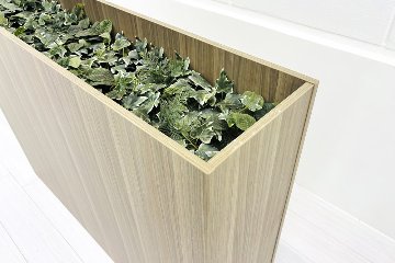 イトーキ プラントボックス ハイタイプ 造花付き 中古 フェイクグリーン 間地切り 中古オフィス家具 フラワースタンド 1200/300/900の画像