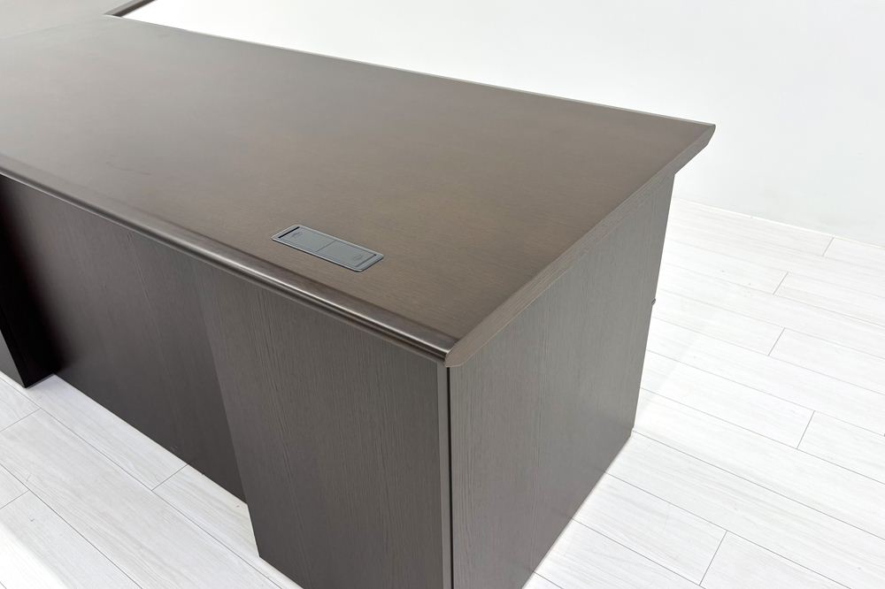 イトーキ 中古 L型デスク エグゼクティブデスク 役員用デスク 社長 役員机 中古オフィス家具 2800/1400/720の画像