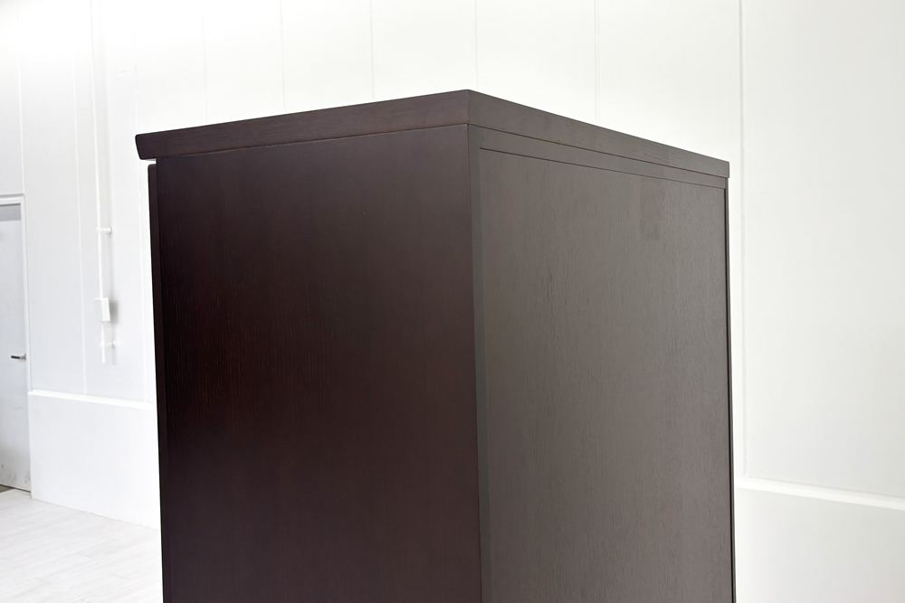 オカムラ ガラス書庫 ガラス書架 収納家具 中古書架 中古オフィス家具 役員収納家具 900/450/1810の画像