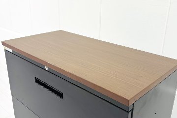 3段ラテラル書庫 スチール イナバ TF-L3-119045 中古 キャビネット 収納家具 中古オフィス家具 シリンダー錠 900/460(450)/1125の画像