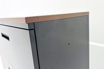 3段ラテラル書庫 スチール イナバ TF-L3-119045 中古 キャビネット 収納家具 中古オフィス家具 シリンダー錠 900/460(450)/1125の画像