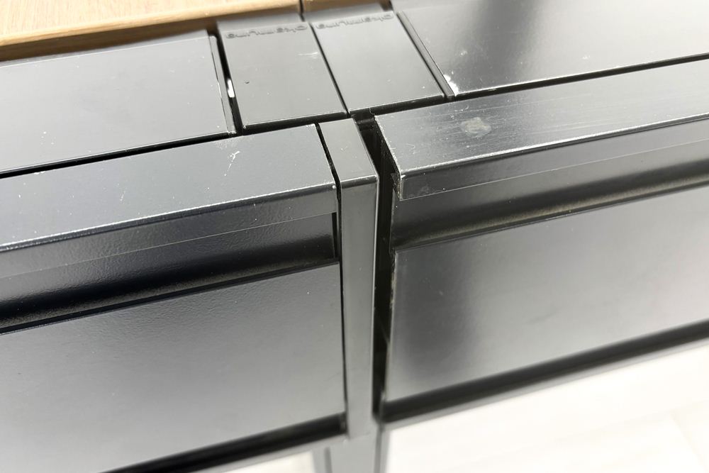 オカムラ 中古 L型デスク プロステージ クレスト 中古デスク 中古机 中古オフィス家具 2200/1600/720の画像