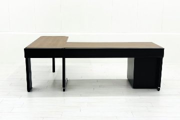 オカムラ 中古 L型デスク プロステージ クレスト 中古デスク 中古机 中古オフィス家具 2200/1600/720の画像