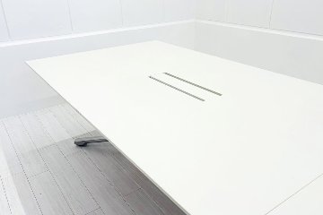 イトーキ DFテーブル 中古 幅4000 ミーティングテーブル 大型会議テーブル 中古オフィス家具 ホワイト 4000/1200/720の画像