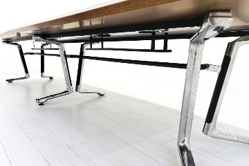 イトーキ DFテーブル 中古 幅4000 ミーティングテーブル 大型会議テーブル 中古オフィス家具 ホワイト 4000/1200/720の画像
