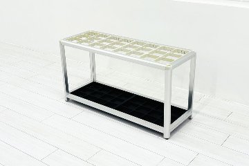 イトーキ 傘立て 中古 かさたて 36人用 アンブレラスタンド 36マス アルミ 傘たて 業務用 中古オフィス家具 VWF-303の画像