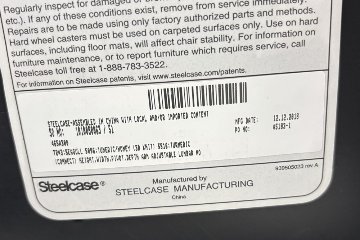 スチールケース シンクチェア 中古 2018年製 Steelcase Think 可動肘 中古オフィス家具 465A300 イエローの画像