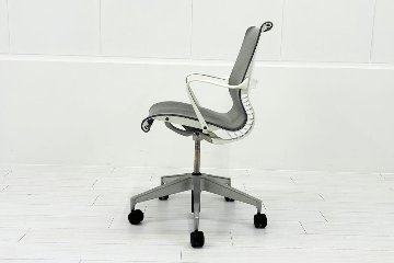 Herman Miller Setu Chair ハーマンミラー セトゥーチェア 中古 マルチパーパスチェア 肘付 ５本脚タイプ リボンアーム グレーの画像