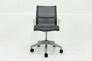 Herman Miller Setu Chair ハーマンミラー セトゥーチェア 中古 マルチパーパスチェア 肘付 ５本脚タイプ リボンアーム グレーの画像